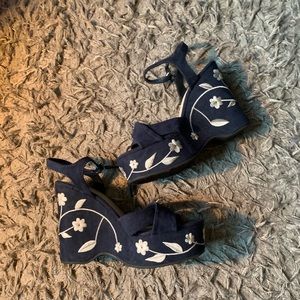 Navy blue  wedges